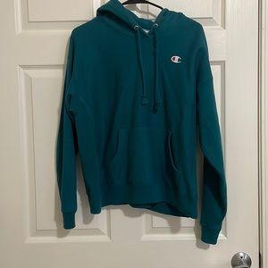 Large Dark Teal Champion Hoodie